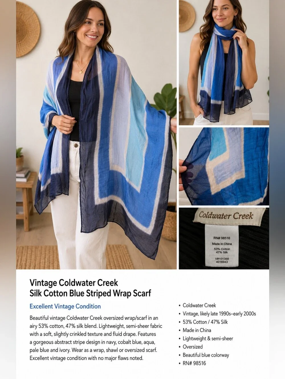 Coldwater Creek elegant blue